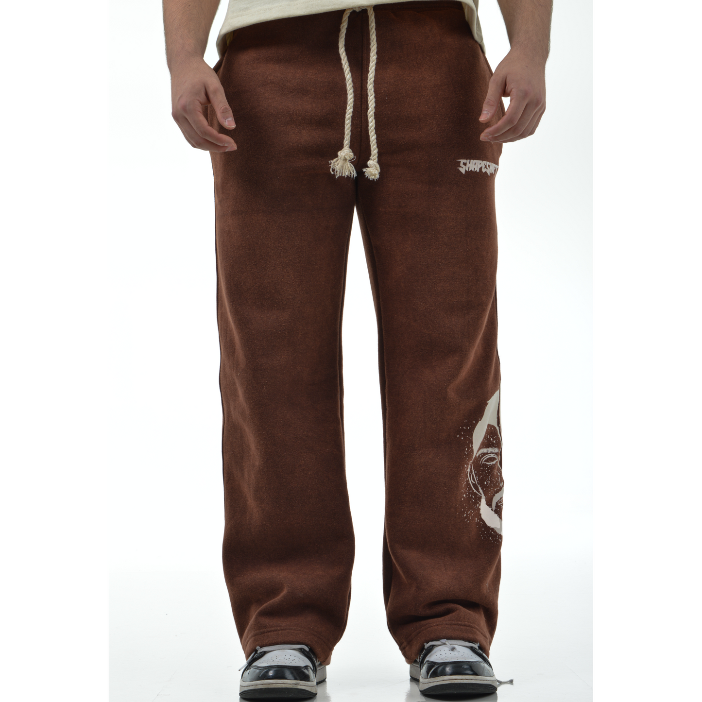 Straight Leg Jogger “SHAPESHIFTERS” “CREME & BROWN”