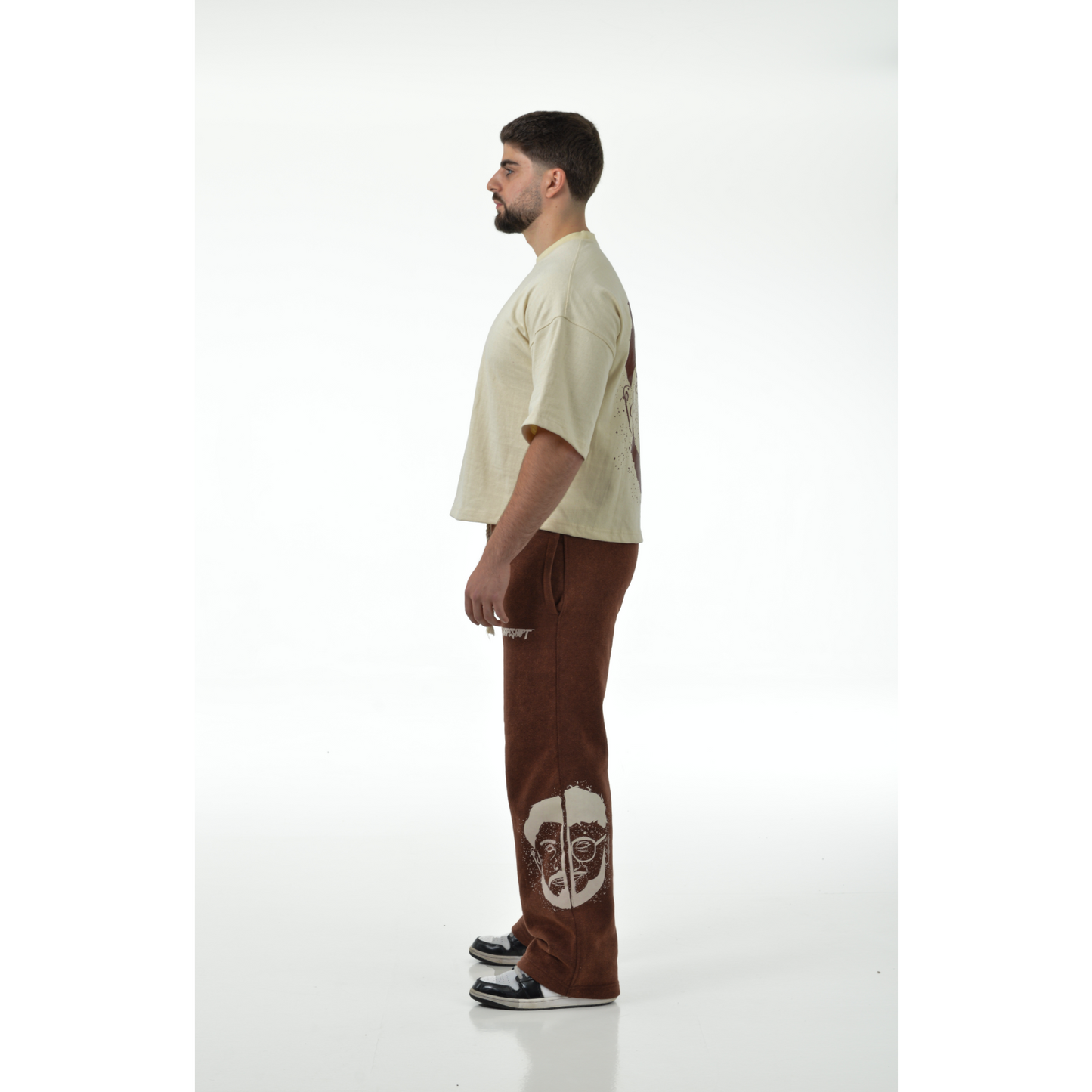 Straight Leg Jogger “SHAPESHIFTERS” “CREME & BROWN”